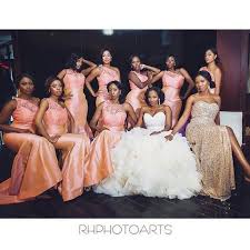 Nigerian Bridesmaids Coral Pink Gold Wedding Gold Sequin Nigerian Chief Bridesmaid Dress Nigerian Bridesmaid Wedding Bridesmaid Dresses Bride