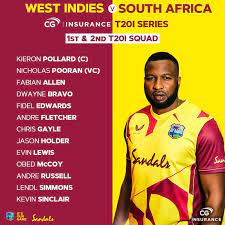 Jun 08, 2021 · wi vs sa: West Indies Squad Announced For 1st And 2nd Cg Insurance T20 Internationals Windies Cricket News