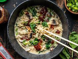 15 Minute Vegan Creamy Mushroom Ramen Budget Bytes Recipe Mushroom Ramen Vegetarian Recipes Recipes