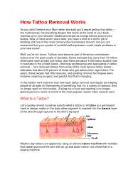 The highly concentrated light passed through the skin. How Tattoo Removal Works Laser Light