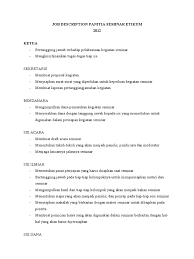 Job Description Panitia Seminar Etikum