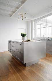 Check spelling or type a new query. Posh Stainless Steel Kitchen Island And Worktop With Smart Functionality Decoist Stainless Steel Kitchen Decor Industrial Style Kitchen Stainless Kitchen