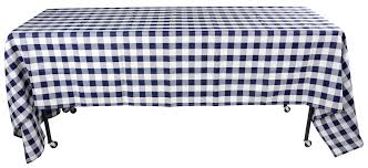 Or on a round table as an overlay. Checkered Table Cloth Blue White Polyester Cover