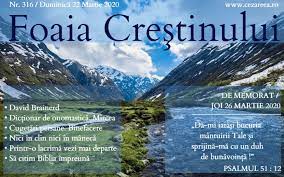 Este de fapt nici in clin nici in manec adica nici la vale nici la deal. Foaia Crestinului Nr 316 D 22 Martie 2020