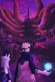 Sasuke Naruto Narutouzumaki Narutouzumaki Wallpapers Sasukeuchiha Sasukexnaruto Narutoedit Ninetails Anime Canvas Dark Purple Aesthetic Aesthetic Anime