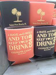 Wedding koozie® & coolies make a wonderful addition to both bachelor and bachelorette celebrations and are absolutely essential as thank you gifts for your wedding party. 23 Most Creative Wedding Favor Koozies Ideas For Your Wedding Party Elegantweddinginvites Com Blog