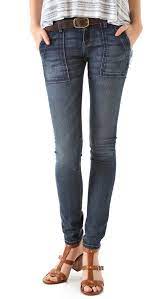 Current Elliott The Combat Skinny Jeans Tahoe In Blue Lyst