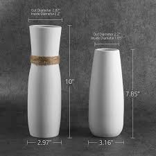 Browse the collection, and if you don't buy. Opps White Ceramic Vases With Differing Unique Rope Design For Home Decor Set Of 2 Vases