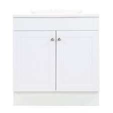 Made of durable vitreous china, this vanity top sink resists staining. St Paul Addison 30 25 Inch W X 33 Inch H X 18 75 Inch D Bathroom Vanity In White With Cul The Home Depot Canada