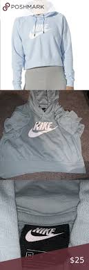 Light Blue Nike Crop Hoodie Nike Cropped Hoodie Cropped Hoodie Blue Nike