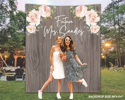 Rustic Bridal Shower Backdrop Outdoor Custom Wedding Backdrop Ideas Backyard Photo Booth Future Mrs In 2021 Bridal Shower Backdrop Bridal Shower Rustic Rustic Bridal
