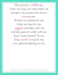 Download This Free Mommy Belongs To Me Poem And Give It To Mom For Mother S Day Just Print It Off And Have Your Kiddo Mothers Day Poems Mom Poems Mother Poems