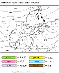 Numbers coloring pages for kids. Color By Adding Numbers Turtlediary Com Math Coloring Numbers Preschool Preschool Math