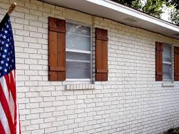 how to attach wooden shutters to brick