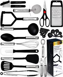 Maybe you would like to learn more about one of these? Homehero 23 Nylon Cooking Utensils With Spatula Gadgets Cookware Best Kitchen Tool Set Gift 1 Silver Black Spatulas Turners Amazon Com Au