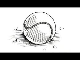 Drawing cricket bat and cricket ball is quite easy. How To Draw A Tennis Ball Real Easy Youtube