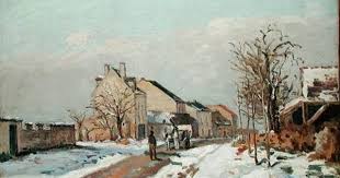 Camille Pissarro La Route De Gisors A Pontoise Effet De Neige 1872 Art Paysage Impressionnisme Paysage Hiver