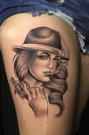People like gangster tattoos to show their bold attitude. Gangster In Neo Traditional Tattoos Search In 1 3m Tattoos Now Tattoodo