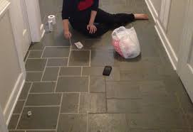 Second, some of the grout lines should be filled with caulk rather than grout, to create expansion joints that allow the tile to expand. Making Old Discolored Grout Look Like New Young House Love