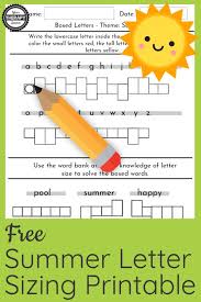 Boxed Letter Worksheets Themed Letter Sizing Activities Your Therapy Source Occupational Therapy Handwriting Lettering Pediatric Therapy