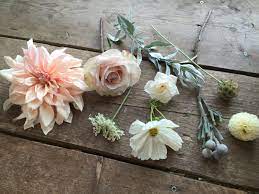 Cafe Au Lait Dahlia Quicksand Rose Margaret Merrill Rose Cosmos Brunia Ranunculus Wedding Bouquet Wedding Flowers Summer Wedding Flower Inspiration
