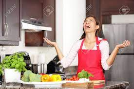 Amateur fun in the kitchen. Funny Cooking Image Of Woman Crying And Screaming In Kitchen Stock Photo Picture And Royalty Free Image Image 15892022