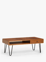 Choose a garden coffee table to support glasses full of sweet prosecco and nibbles. John Lewis Partners Hairpin Coffee Table Dark Oak