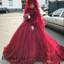 Red Islamic Wedding Dress Wedding Portal Red Wedding Gowns Bridal Ball Gown Plus Size Wedding Gowns