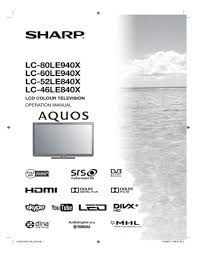 You have two options, either start typing directly in the text below or use the virtual keyboard provided. Sharp Lc 46le840x Specification Manualzz