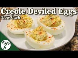 Creole Deviled Eggs Low Carb Keto Friendly Snack Recipe Youtube In 2020 Eggs Low Carb Recipes Entertaining Appetizers