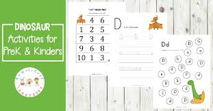 Kids will love the bright these cute little dinosaurs would be right at home in a kindergarten or preschool math center or can be added to a file folder for fun independent. Free Math And Literacy Dinosaur Printable Activities