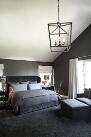 Best Charcoal Grey Bedrooms Ideas With Pendant Lighting Also Glass Windows And White Curtain For Grey Bedroom Design Black And Grey Bedroom Grey Carpet Bedroom