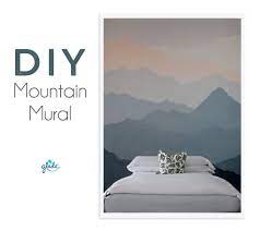 Ombré mountains mural time lapse. Diy Mountain Mural Spanglish Girl