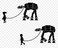 Child Walking At Star Wars Silhouette Svg Hd Png Download Vhv