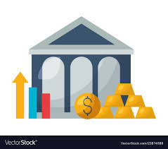 Bank Money Gold Bars Chart Stock Market