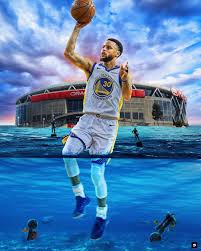 Image May Contain One Or More People People Playing Sports Sky And Outdoor Stephen Curry Basketball Nba Basketball Art Nba Pictures