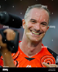 Optus Stadium, Perth, Australia. 3rd Feb, 2019. Australian Big Bash Cricket  League, Perth Scorchers versus Melbourne Stars; Michael Klinger of the  Perth Scorchers miss times a drive during his innings Credit: Action
