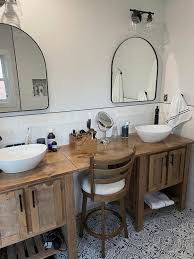 Bathroom Vanity With Makeup Area Etsy