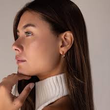 Baguette Birthstone Hoop Earrings by CaitlynMinimalist • Rectangular Link  Gemstone Earrings • Summer Jewelry • Birthday Gift for Her • ER654