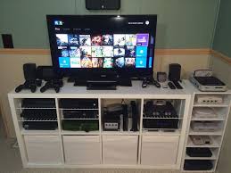 We all have different sizes of rooms which makes it all the more difficult to find the perfect tv display unit. My New Setup R Gaming Kallax Shelving Unit Game Room Video Game Shelf