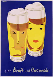 Poster Advertising German Beer By The Fine Art Masters Bier Lustig Bier Werbung Alte Werbung