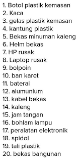15 Contoh Limbah Keras Anorganik Brainly Co Id
