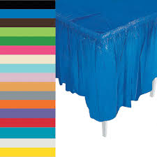 Pleated Table Skirts Oriental Trading Table Skirt Plastic Tables Plastic Table Covers