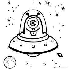 Search through 52563 colorings, dot to dots, tutorials and silhouettes. One Eye Alien In Outer Space Coloring Pages Xcolorings Com