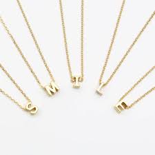 18ct Gold Plated Floating Mini Initial Necklace Hurleyburley