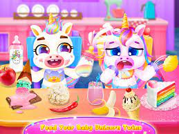 Unicorn Rainbow Baby Pony Twins Care Dress Up Para Android Apk Baixar