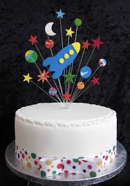 Rocket Birthday Cake Topper With Stars Planets Moon Suitable For A 20 Cm Cake 1 M X 2 Planeten Kuchen Kuchen Zum 3 Geburtstag Kindergeburtstag Kuchen Ideen