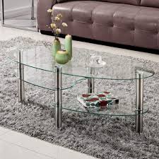Check out our glass coffee table selection for the very best in unique or custom, handmade pieces from our coffee & end tables shops. Buy Yaheetech Round Oval Glass Top Coffee Table Center Table Sofa Side Cocktail Tables For Living Room Stainless Steel Legs Clear Online In Indonesia B01i1grc0k