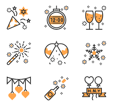 25 Icon Packs Of Happy New Year Doodle Icon Happy New Year Vector New Year Doodle