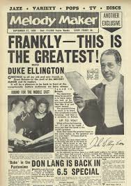 Melody Maker Uk Music Paper September 27th 1958 Duke Ellington